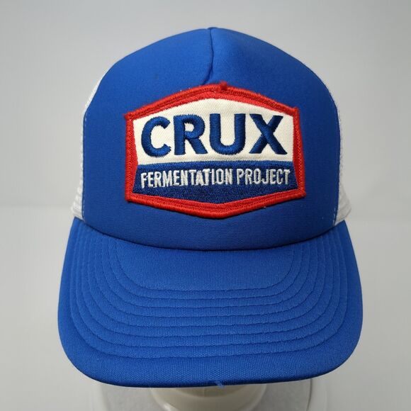 Crux Fermentation Project Snapback Trucker Hat Blue One Size Cobra - Picture 2 of 10
